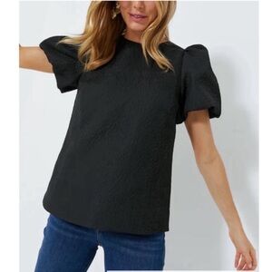 POMANDER PLACE Black Jacquard Lyla Blouse